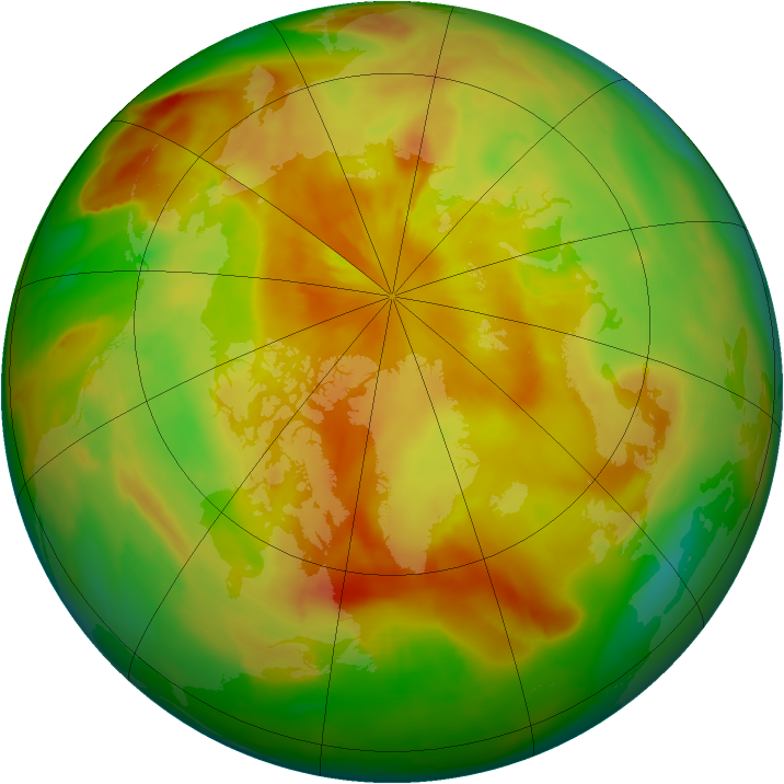 Arctic ozone map for 13 May 2015